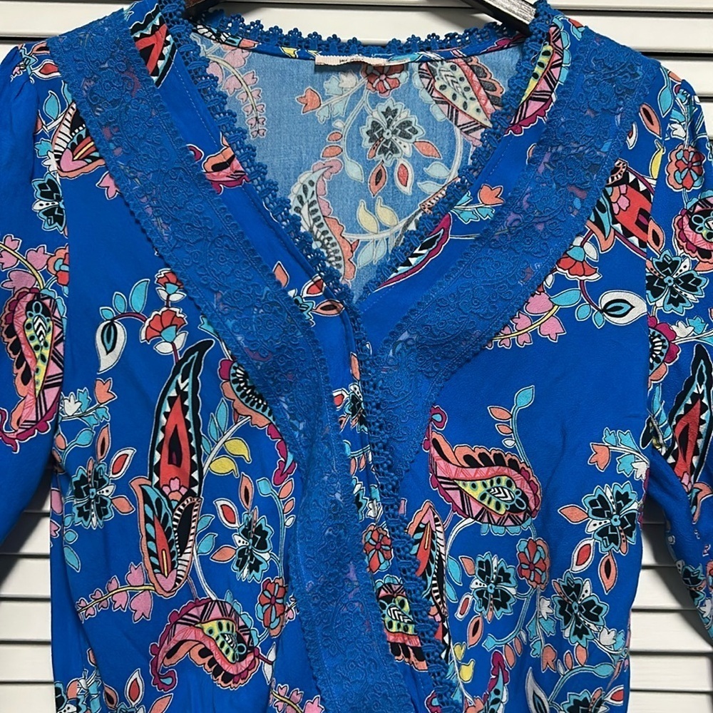 Blue Floral Women's Top